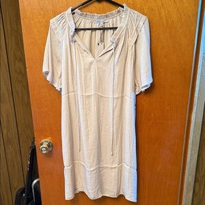 Naked Zebra Cream Mini Dress